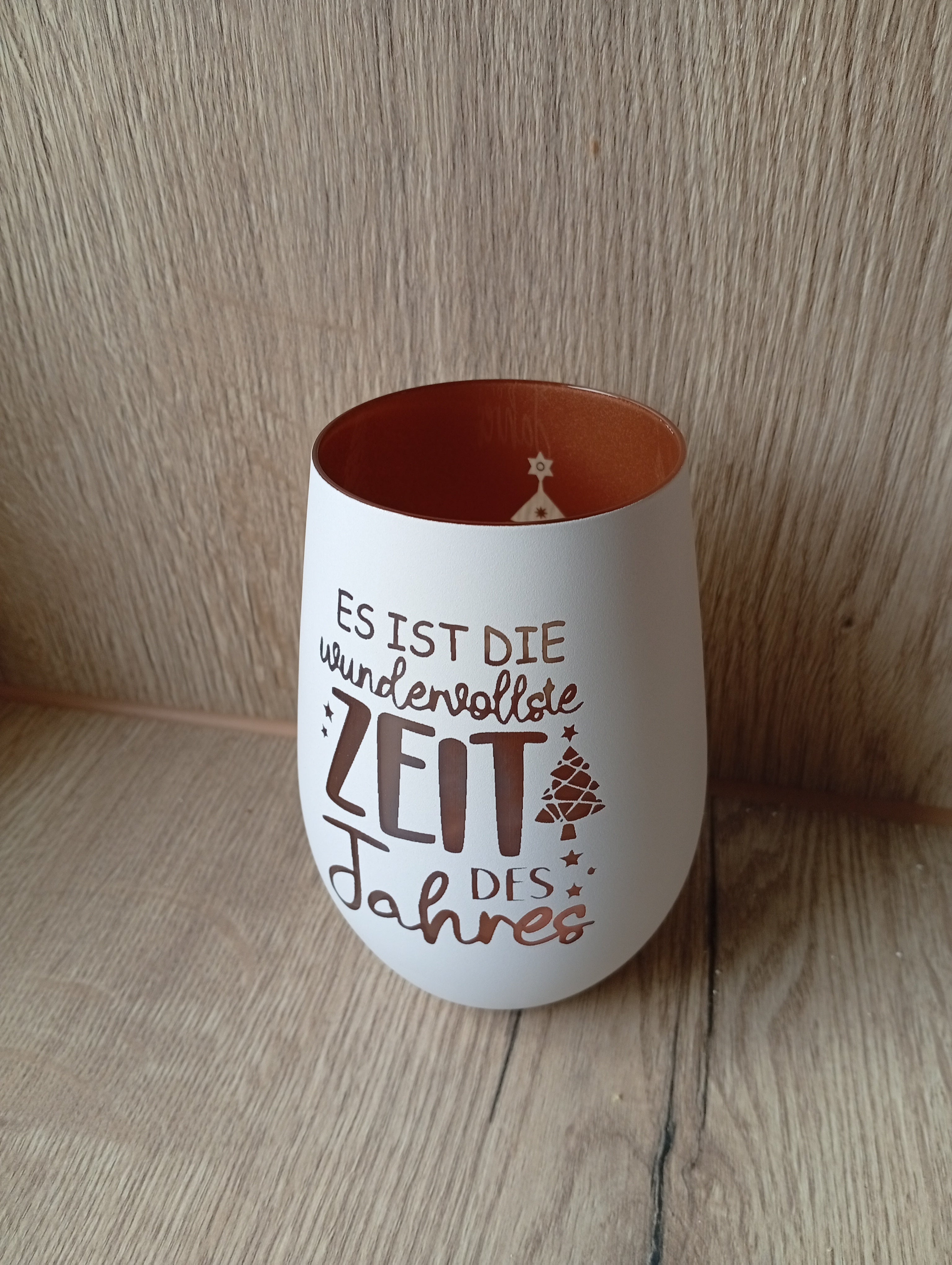 Windlicht "wundervollste Zeit im Jahr"