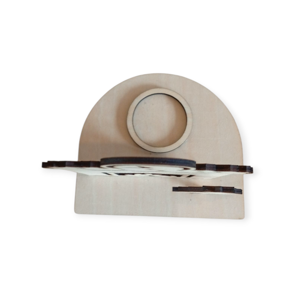 Teelichtstand Kamin mit Tanne digitale Datei SVG, AI, LBRN2, DXF