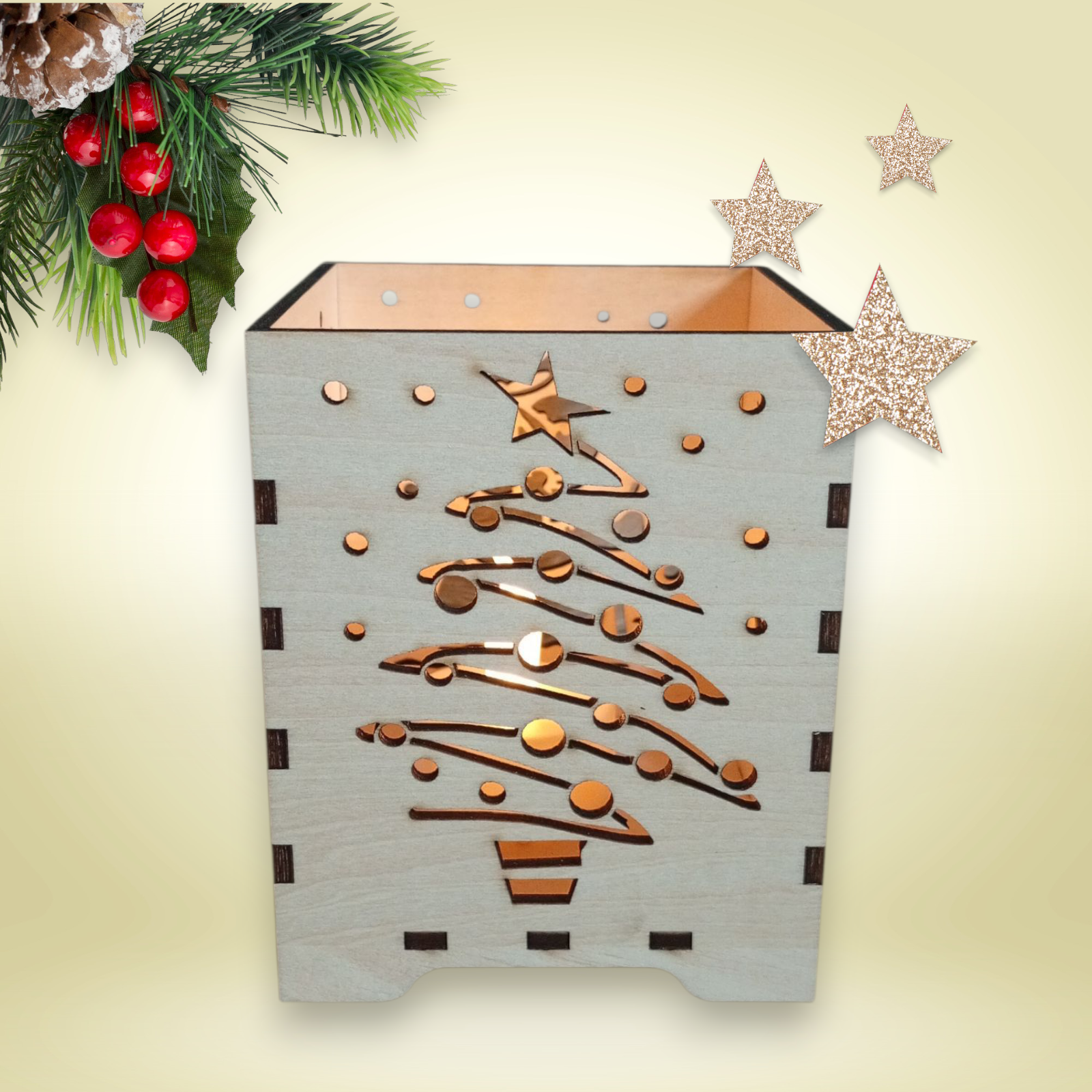 Tischlaterne mit Deckel