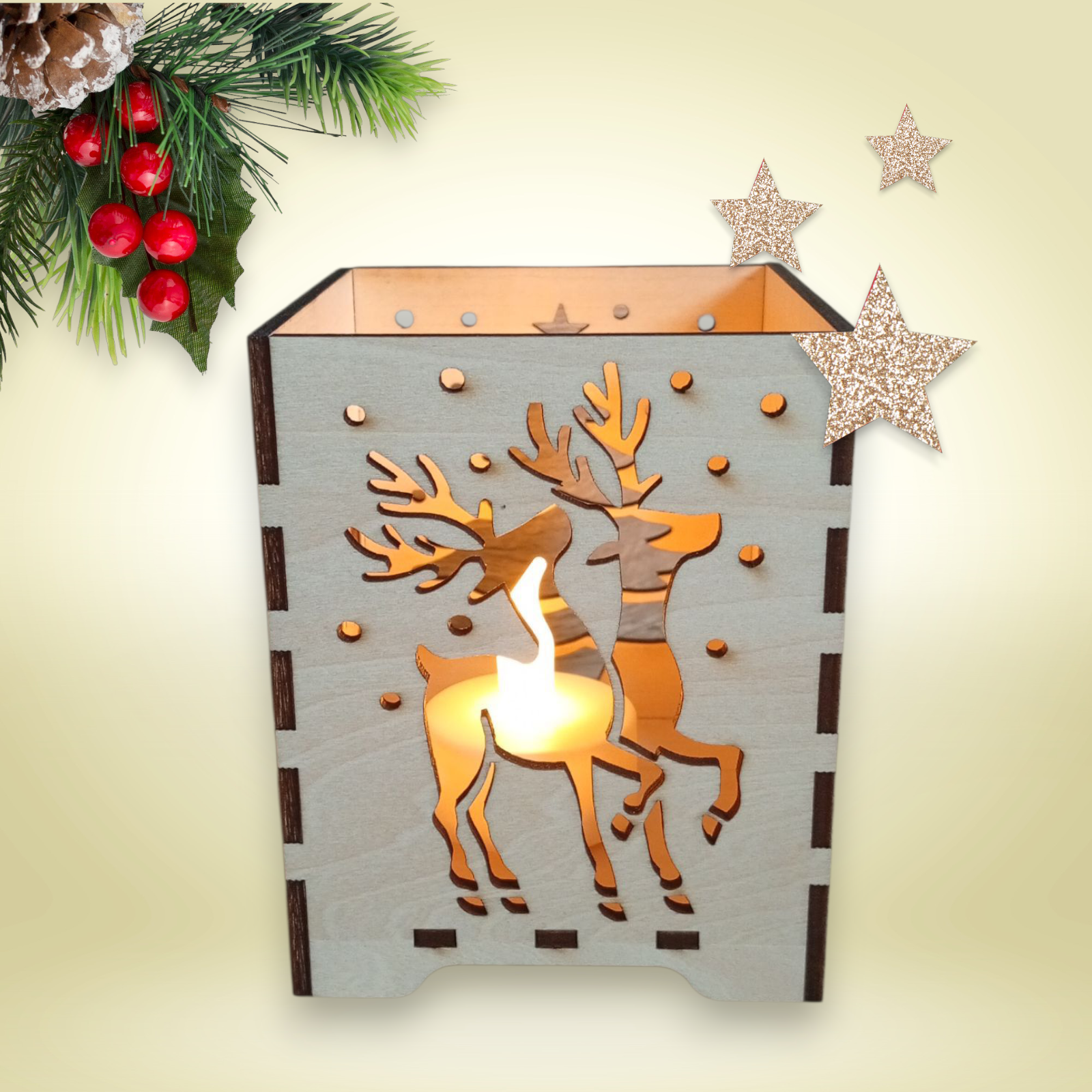 Tischlaterne mit Deckel