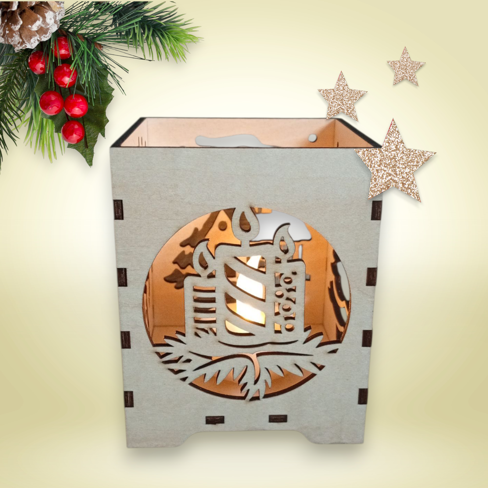 Tischlaterne mit Deckel