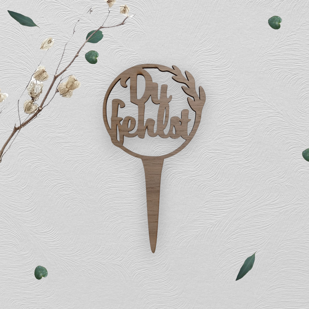 Gedenkstecker "Du fehlst" rund