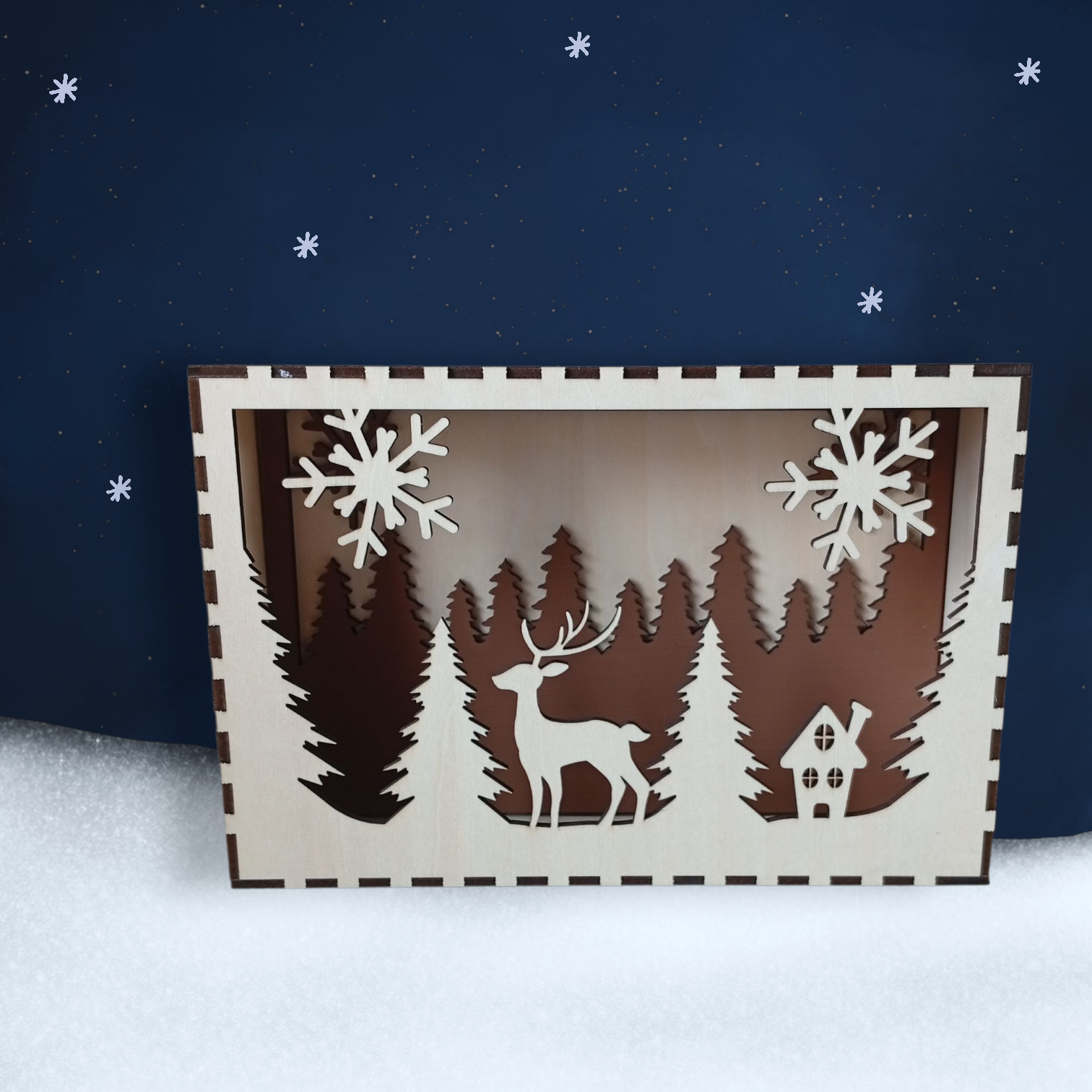 Winterliche Lichterbox