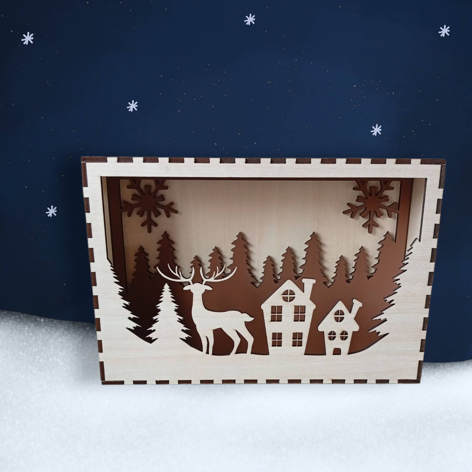 Winterliche Lichterbox