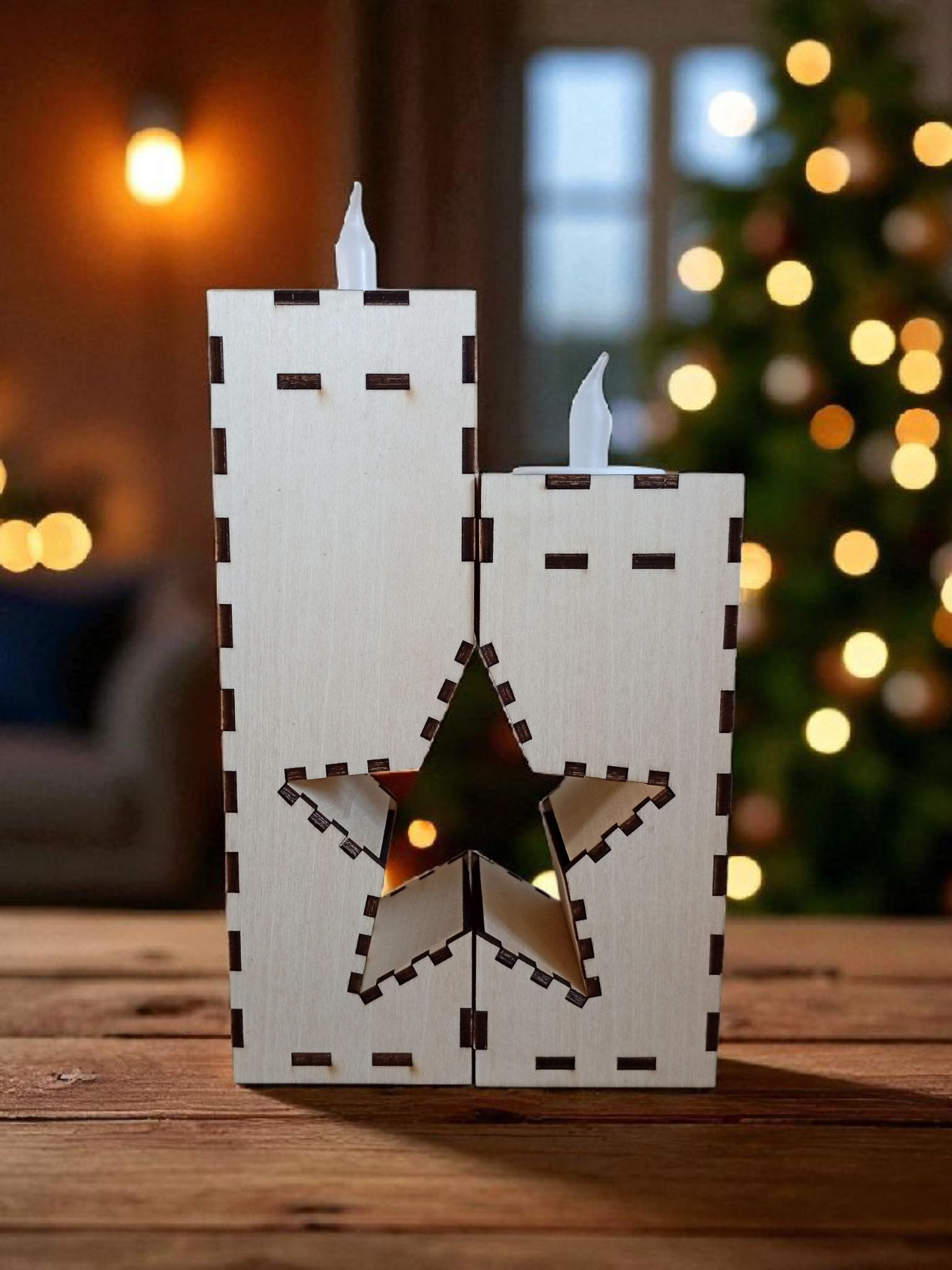 Teelichthalter Stern 2-teilig